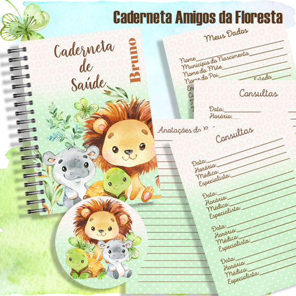 2 - Animais Cute Arquivo Caderneta de Saúde Animais Cute - Imagem 1