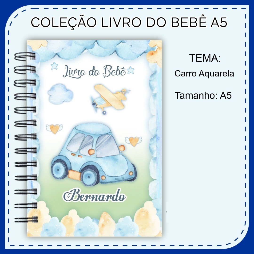 2 - CARRINHO Arquivo Capa Livro do Bebê CARRINHO - Imagem 1