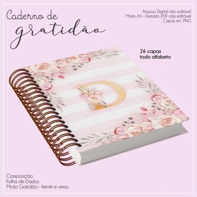 2 - Caderno da Gratidão Alfabeto A5. Arquivo Caderno da Gratidão Alfabeto A5. - Imagem 1