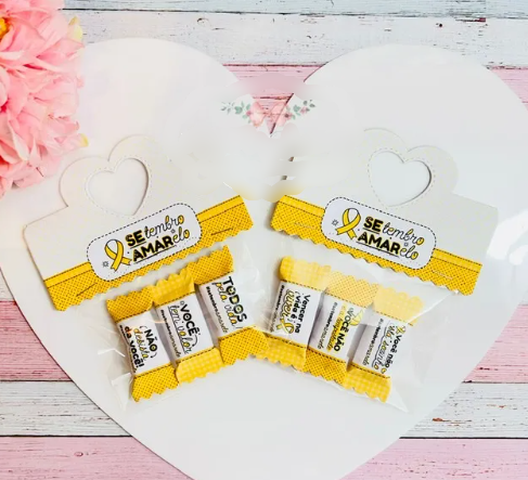 2-KIT SOLAPA E BALAS SETEMBRO AMARELO Arquivo Setembro Amarelo Kit Solapa e Balas - Imagem 1