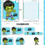 Arquivo Caderno e Etiqueta Escolar HULK