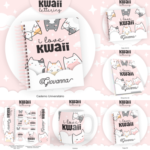 Arquivo Combo Escolar Kawaii Lettering