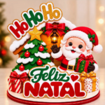 Arquivo Topo de Bolo Natal Hohoho Feliz Natal