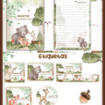 Arquivo Caderno e Etiqueta Escolar BOSQUE MENINO