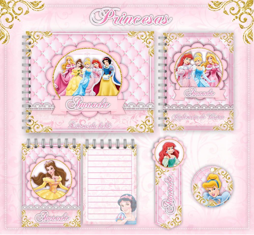21 - PRINCESAS DISNEY Arquivo Encadernação Baby PRINCESAS DISNEY. - Imagem 1