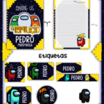 Arquivo Caderno e Etiqueta Escolar AMONG US