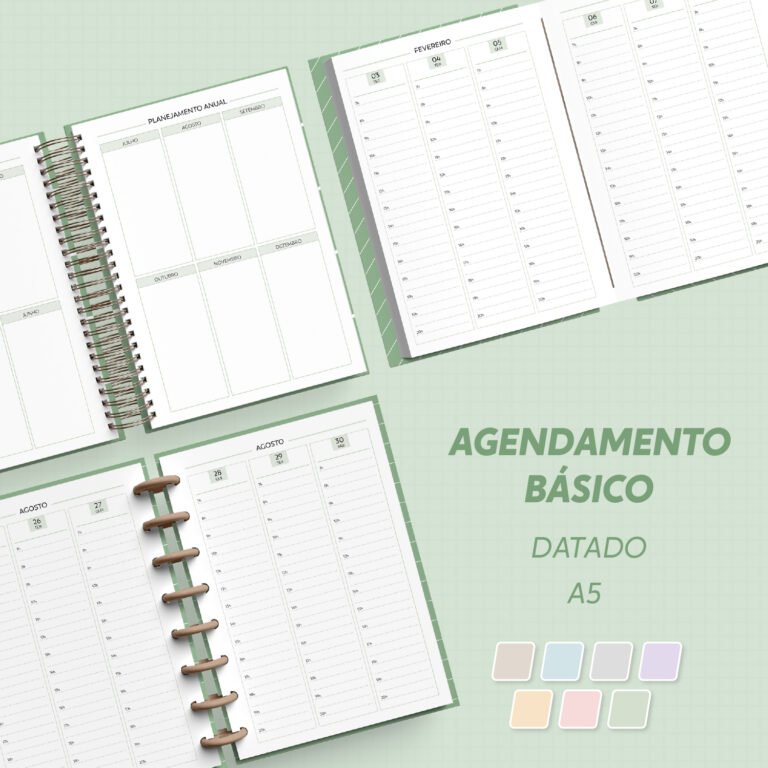 23-Agendamento Básico 2027 Semanal - Datado - A5 Arquivo Agendamento Básico 2027 Semanal - Datado - A5 - Imagem 1
