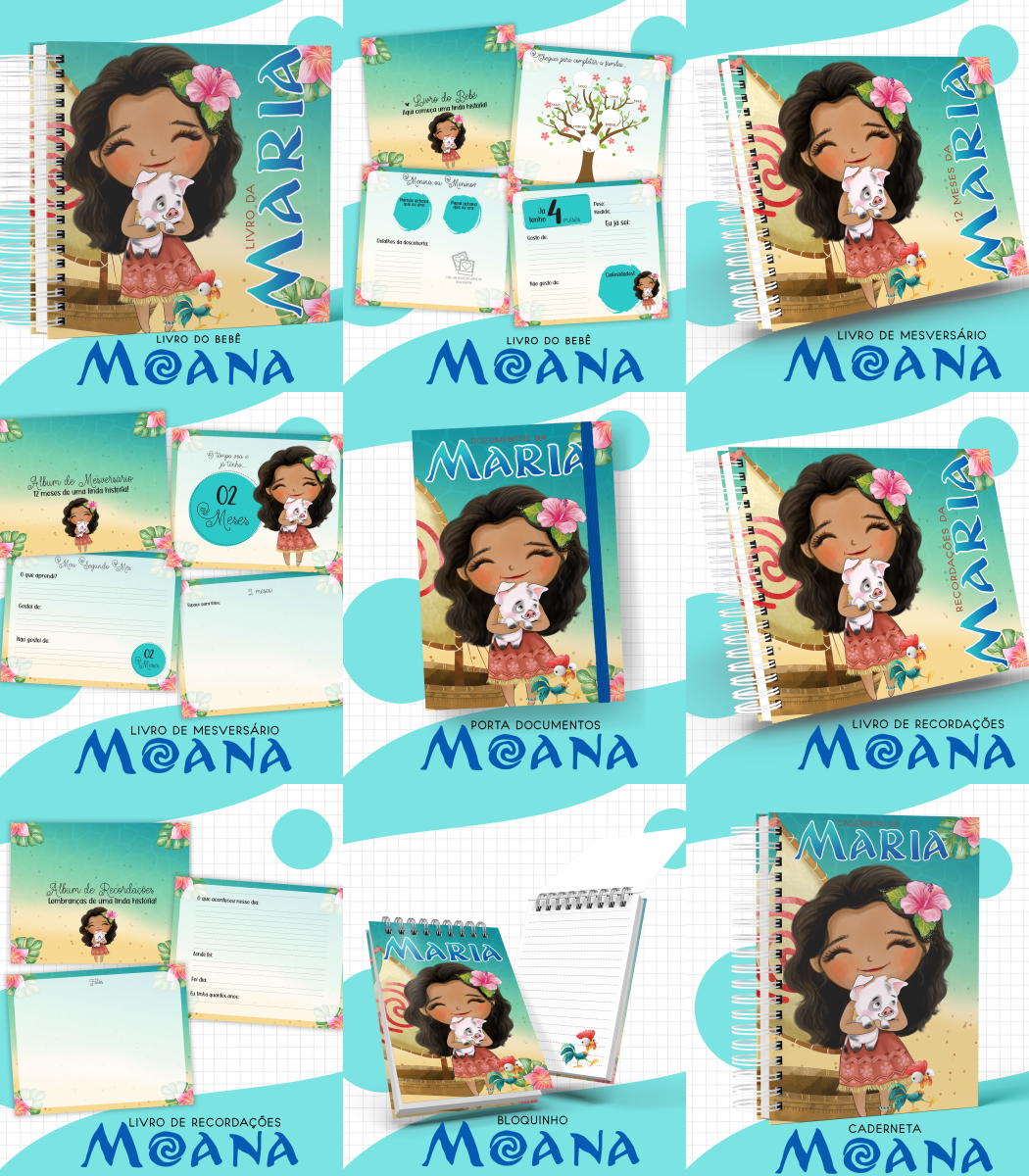 23 - Moana Arquivo Encadernação Baby Moana - Imagem 1