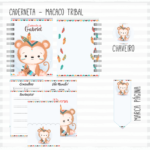 Arquivo Encadernação Baby Macaquinho Tribal