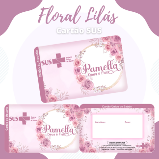 26 - FLORAL LILAS. Arquivo Cartão SUS FLORAL LILAS - Imagem 1