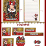Arquivo Caderno e Etiqueta Escolar MINNIE