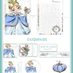 Arquivo Caderno e Etiqueta Escolar CINDERELA