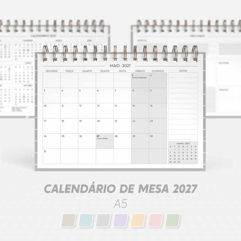 28-Calendário de Mesa 2027 - A5 Arquivo Calendário de Mesa 2027 - A5 - Imagem 1