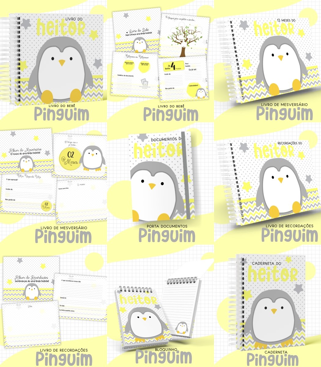28 - Pinguim Arquivo Encadernação Baby Pinguim - Imagem 1