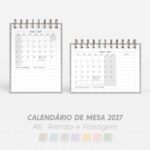 Arquivo Calendário de Mesa 2027 - A6 Retrato + Paisagem