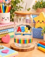 Arquivo Escolar ABC DTF UV para Copo de Vidro - Imagem 2