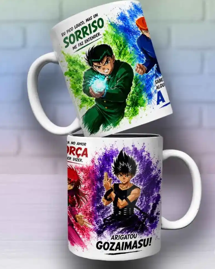 3-Caneca Yuyu Hakusho Eu Fico Louco Arquivo Caneca Yuyu Hakusho Eu Fico Louco - Imagem 1