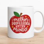 Arquivo Caneca Professores DTF UV Maças Folha A4