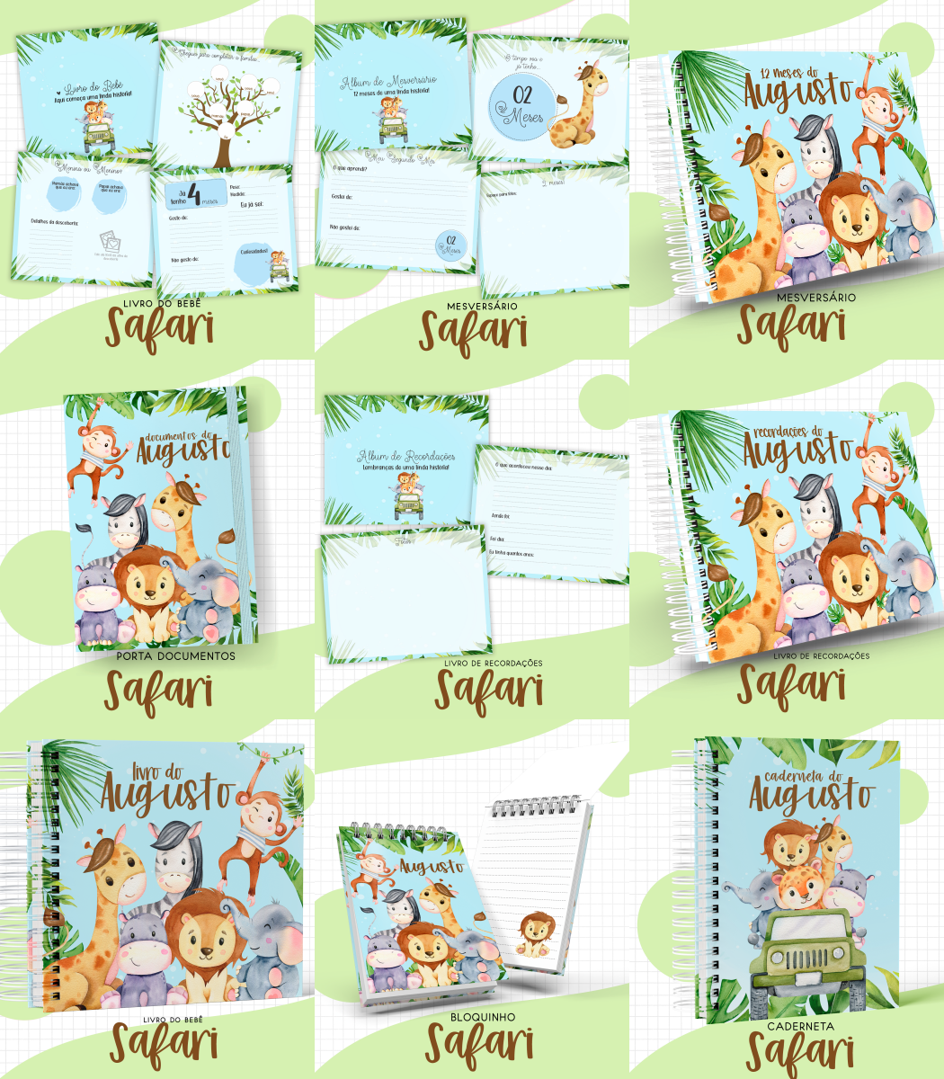 34 - Safari Arquivo Encadernação Baby Safari - Imagem 1