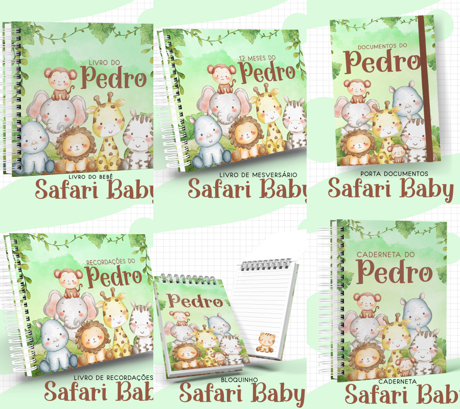 35 - Safari Baby Arquivo Encadernação Baby Safari Baby - Imagem 1
