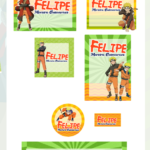 Arquivo Etiqueta Escolar  Naruto