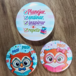 Arquivo Dia dos Professores Button 37mm e 44mm - Editável no Canva
