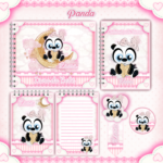 Arquivo Encadernação Baby PANDA MENINA