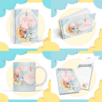 Arquivo Encadernação Baby Ursinho Aquarela