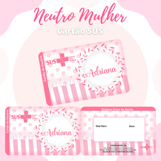 47 - NEUTRO MULHER. Arquivo Cartão SUS NEUTRO MULHER - Imagem 1