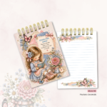 Arquivo Menina Scrap Rosa e Azul - Caderno Pautado A5 + Bloquinho A6 + Extras - Imagem 3