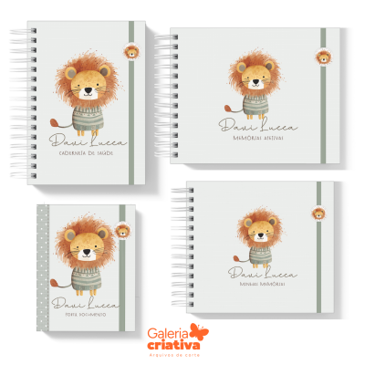 5-Leaozinho-Cute Arquivo Encadernação Baby Leãozinho Cute - Imagem 1