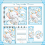 Arquivo Encadernação Baby ELEFANTE MENINO