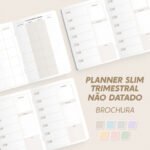 Arquivo Planner Slim Modular  Trimestral  Não Datado - A5 - Brochura