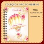 Arquivo Capa Livro do Bebê FLORAL BALÃO