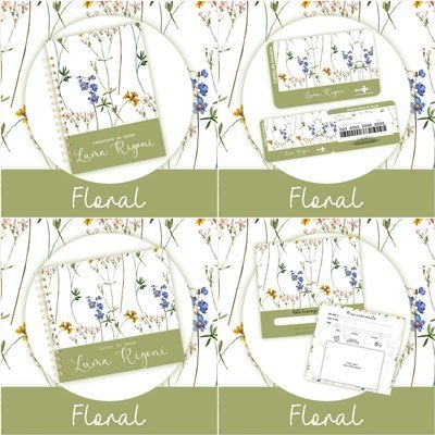 7-Floral Arquivo Encadernação Baby Floral - Imagem 1