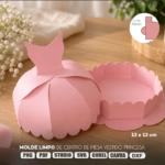 Arquivo Molde Limpo de Caixa Centro de Mesa Vestido de Princesa