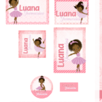 Arquivo Etiqueta Escolar Bailarina