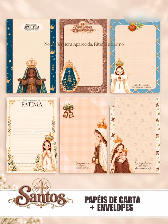 95-Santos Papeis de Carta + Envelopes Arquivo Santos Papeis de Carta + Envelopes - Imagem 1