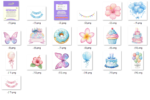 Kit Digital Stitch Happy Birthday Aquerela 2 - Imagem 2