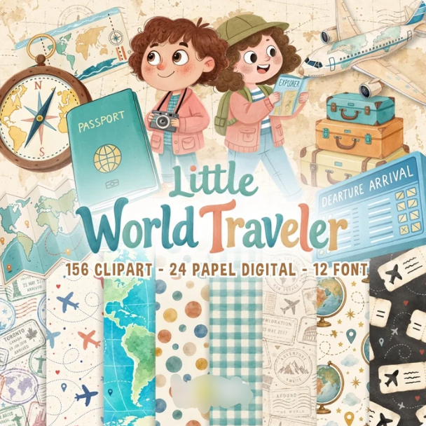 LITTLE WORLD TRAVELER Kit Digital Little World Traveler - Imagem 1