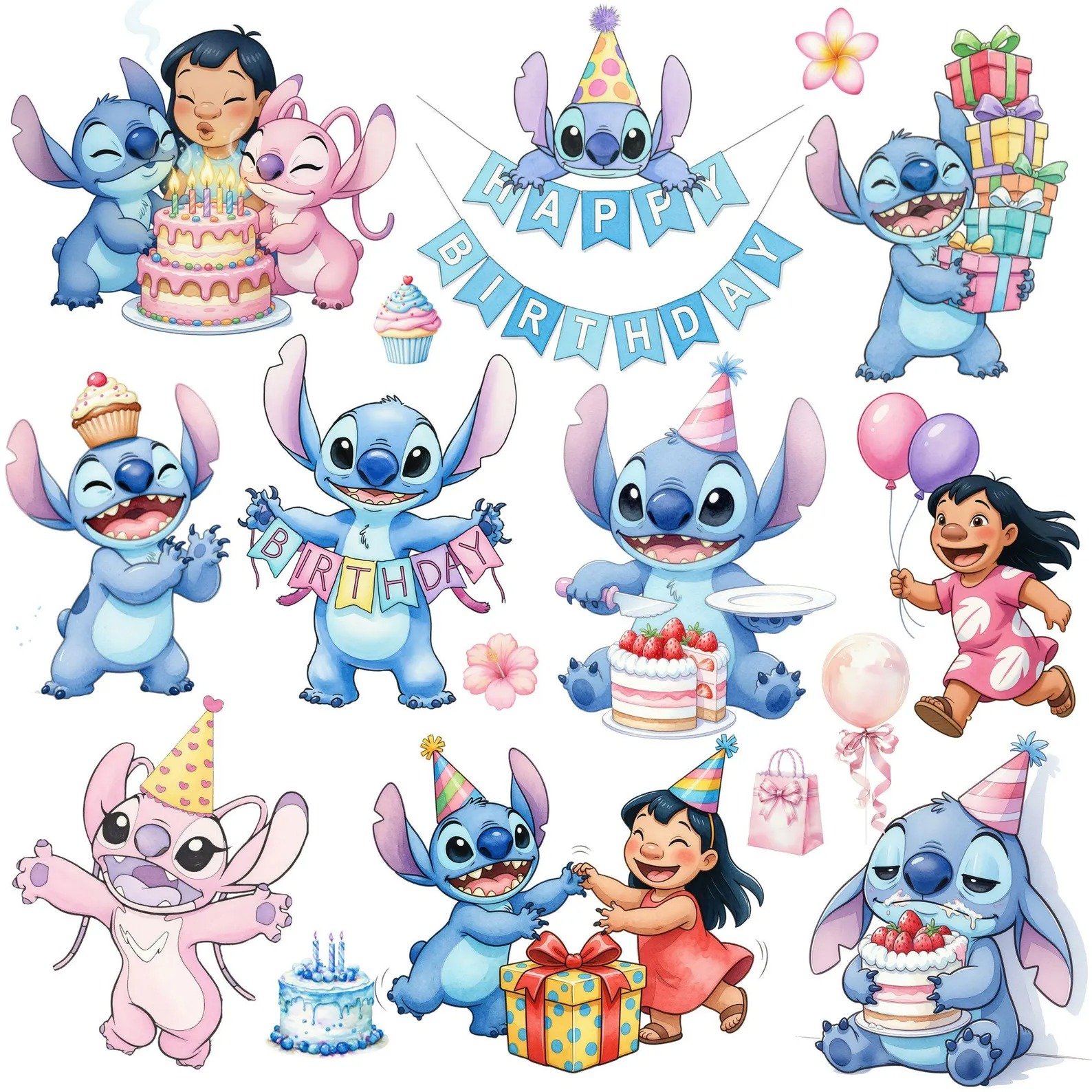 Stich birthday Kit Digital Stitch Birthday - Imagem 1