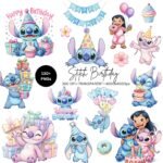 Kit Digital Stitch Happy Birthday Aquerela 2