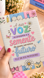 Arquivo Dia dos Professores Caderno Estilo Brochura A5 Menininhas - Imagem 3