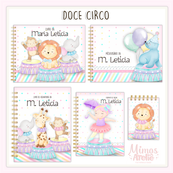 batch_15 - Circo Rosa Arquivo Encadernaão Baby Circo Rosa - Imagem 1