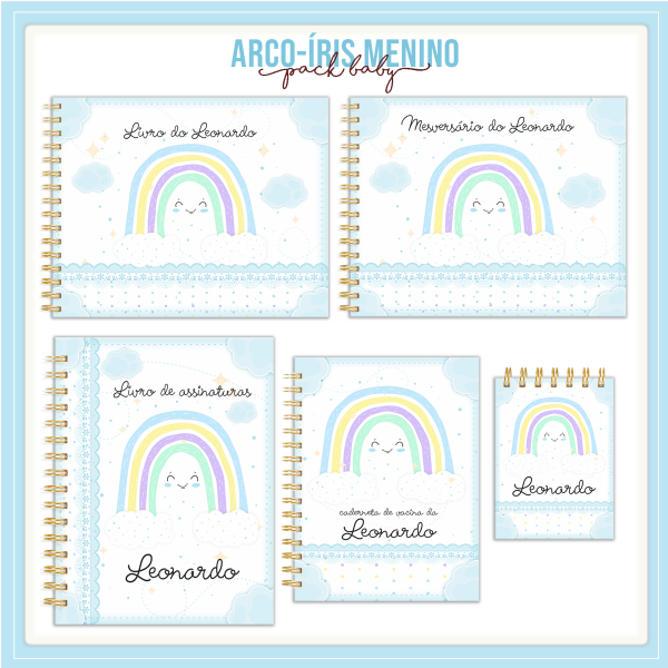 batch_6 - Arco Iris Menino Arquivo Encadernaão Baby Arco Iris Menino - Imagem 1