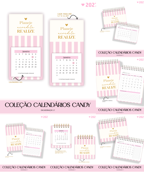 02-PACK CALENDÁRIO ROSA Arquivo Pack Calendário Rosa - Imagem 1