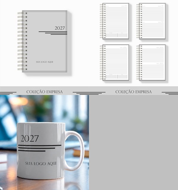 03- EMPRESARIAL CINZA Arquivo Agenda Empreserial Cinza - Imagem 1