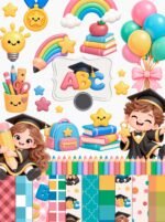 Kit Digital Formatura ABC - Ilustrações e Papéis - Imagem 4