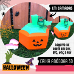 Arquivo Halloween Caixa Abóbora 3D