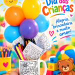 Arquivo Dia das Crianças Canecas de Colorir